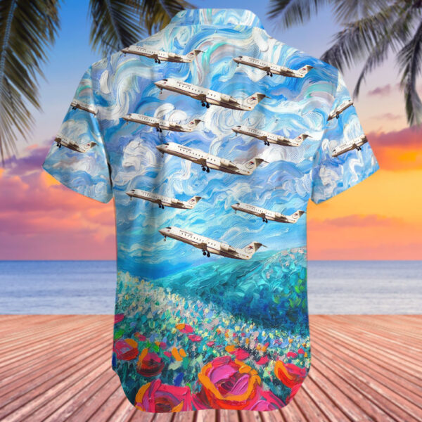 Bombardier CRJ-200ER Eurowings Hawaiian Shirt Bombardier CRJ-200ER Eurowings Hawaiian Shirt