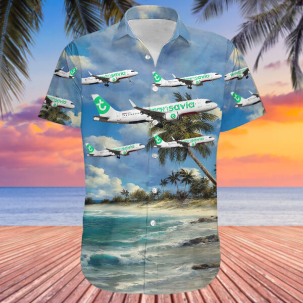 Airbus A320-252N Transavia France Hawaiian Shirt Airbus A320-252N Transavia France Hawaiian Shirt