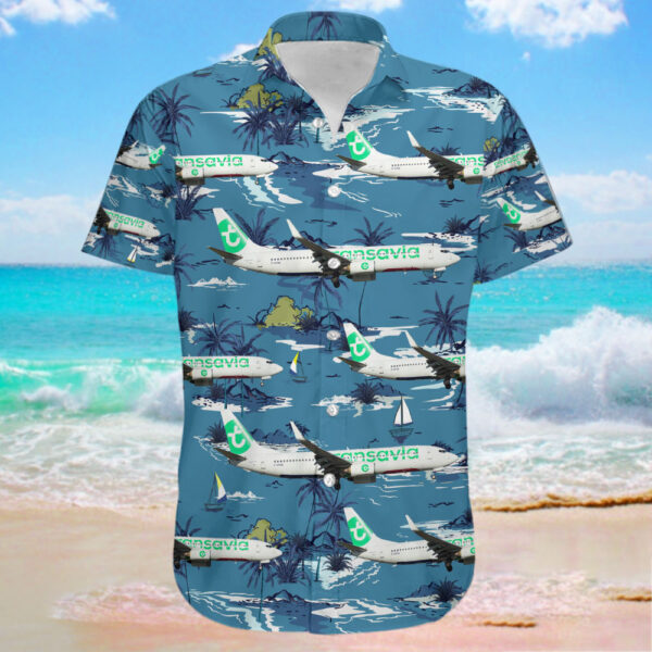 Boeing 737-84P Transavia France Hawaiian Shirt Boeing 737-84P Transavia France Hawaiian Shirt