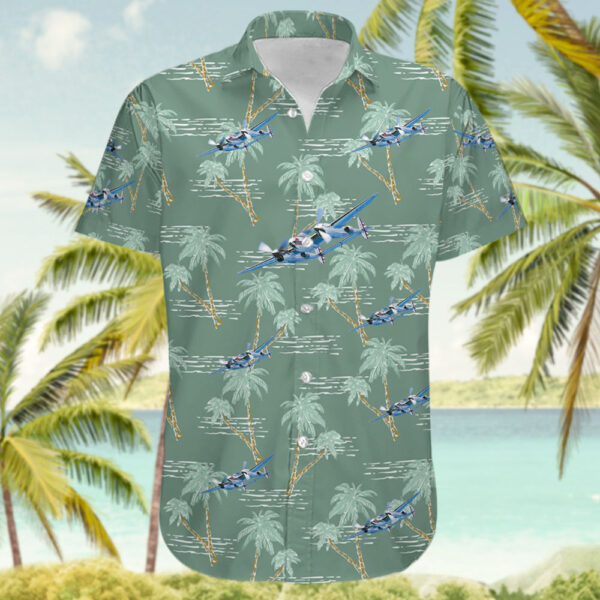 Lockheed P-38L Lightning The Flying Bulls Hawaiian Shirt Lockheed P-38L Lightning The Flying Bulls Hawaiian Shirt