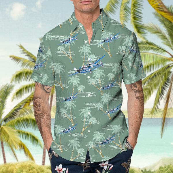 Lockheed P-38L Lightning The Flying Bulls Hawaiian Shirt Lockheed P-38L Lightning The Flying Bulls Hawaiian Shirt