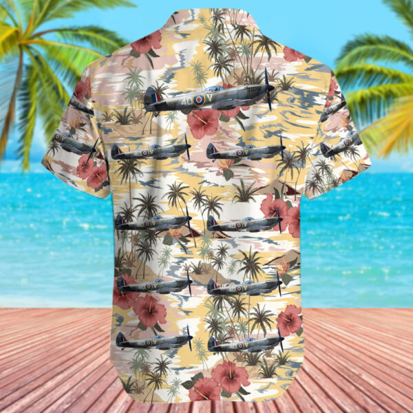 Supermarine Spitfire Mk.XVI United Kingdom Battle of Britain Memorial Flight (BBMF) Hawaiian Shirt Supermarine Spitfire Mk.XVI United Kingdom Battle of Britain Memorial Flight (BBMF) Hawaiian Shirt
