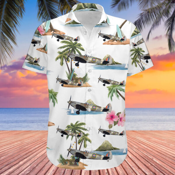 Supermarine Spitfire LF Mk.XVIe Private Hawaiian Shirt Supermarine Spitfire LF Mk.XVIe Private Hawaiian Shirt