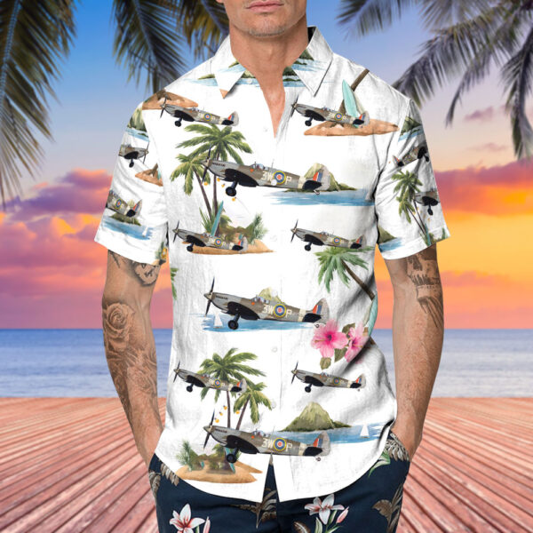 Supermarine Spitfire LF Mk.XVIe Private Hawaiian Shirt Supermarine Spitfire LF Mk.XVIe Private Hawaiian Shirt