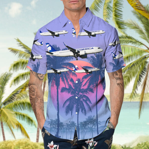 Airbus A320-252N Air Corsica Hawaiian Shirt Airbus A320-252N Air Corsica Hawaiian Shirt