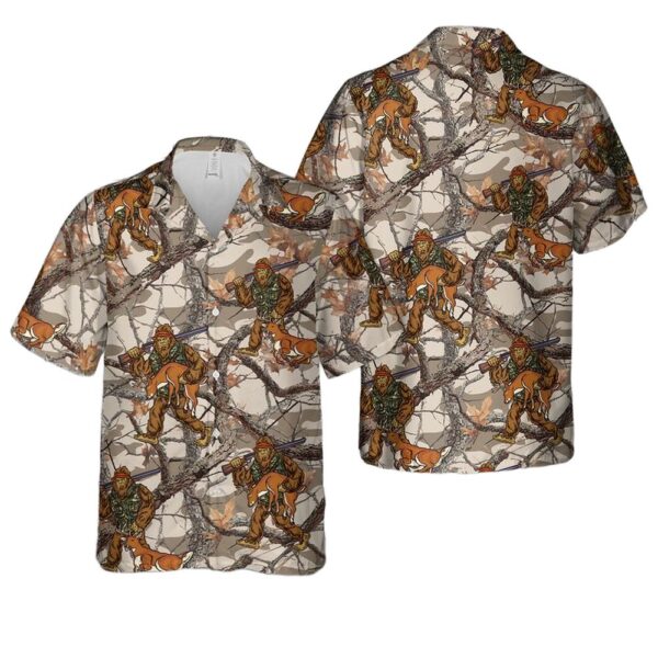 Bigfoot Hunting Cheap Hawaiian Shirt
