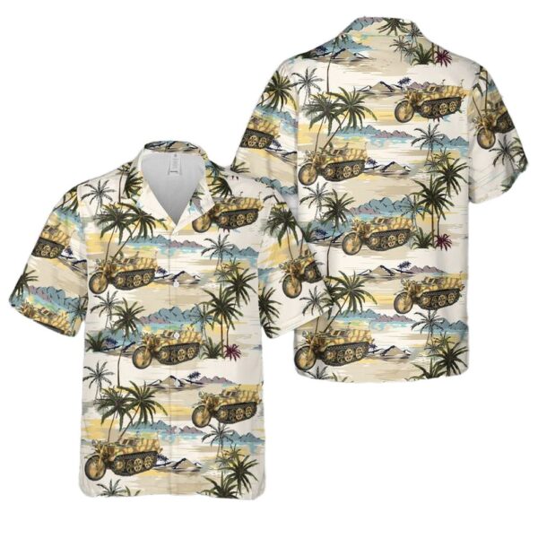 German SdKfz 2 Kettenkraftrad Typ HK 101 Hawaiian Shirt Cheap German SdKfz 2 Kettenkraftrad Typ HK 101 Hawaiian Shirt Cheap