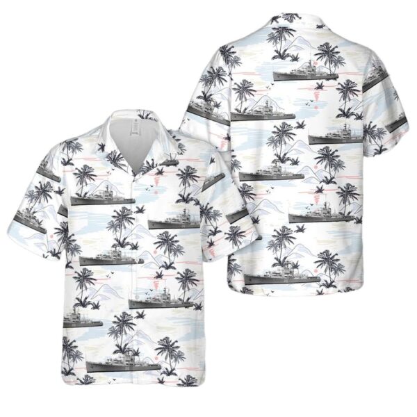 Royal Canadian Navy HMCS New Glasgow FFE 315 Prestonian-class frigate Hawaiian Shirt Man Royal Canadian Navy HMCS New Glasgow FFE 315 Prestonian-class frigate Hawaiian Shirt Man
