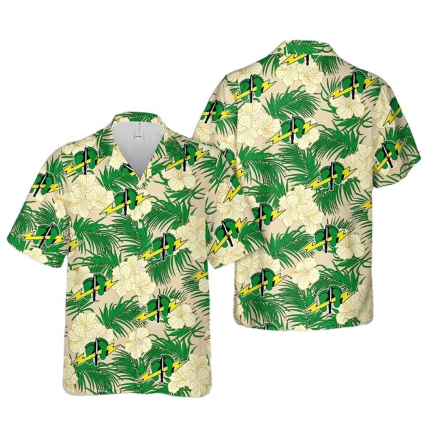 US Air Force Combat Control Green Feet Lightning Bolt Shaped Hawaiian Shirt Outfit US Air Force Combat Control Green Feet Lightning Bolt Shaped Hawaiian Shirt Outfit