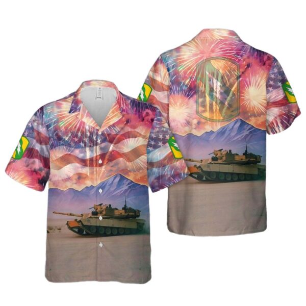 US Army M1A2 Abrams Tank 155th Armored Brigade Combat Team Mississippi Army National Guard 4th Of July Hawaiian Shirt Man US Army M1A2 Abrams Tank 155th Armored Brigade Combat Team Mississippi Army National Guard 4th Of July Hawaiian Shirt Man