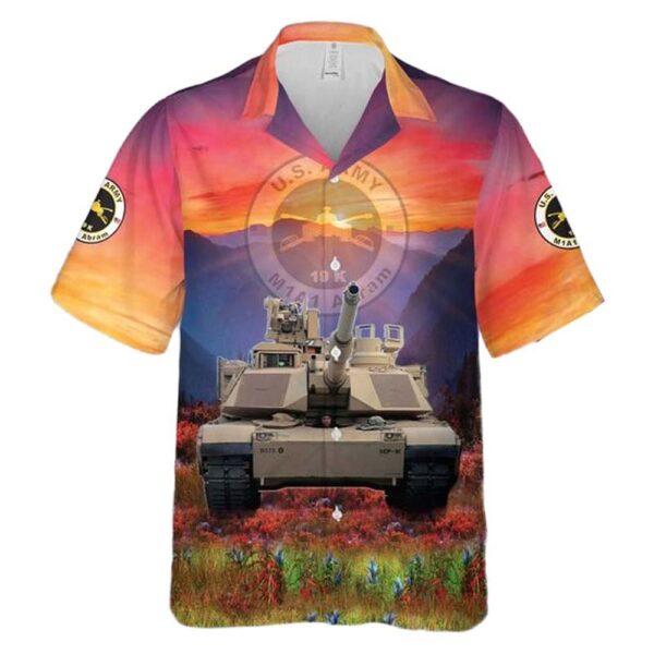 US Army MOS 19K M1A1 Abram Hawaiian Shirt Man US Army MOS 19K M1A1 Abram Hawaiian Shirt Man