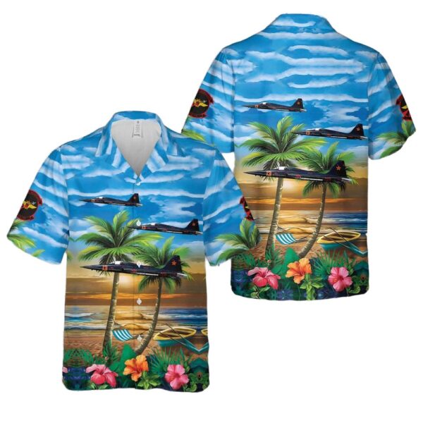 US Navy F-5N Tiger II VFC-13 Fighting Saints AF13 – 761578 Batmobile TSW NAS Fallon Nevada – F-5 Sundown 2022 Hawaiian Shirt For Men And Women US Navy F-5N Tiger II VFC-13 Fighting Saints AF13 – 761578 Batmobile TSW NAS Fallon Nevada – F-5 Sundown 2022 Hawaiian Shirt For Men And Women