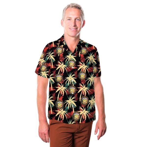 US Navy Mustang Crest Hawaiian Shirt Man