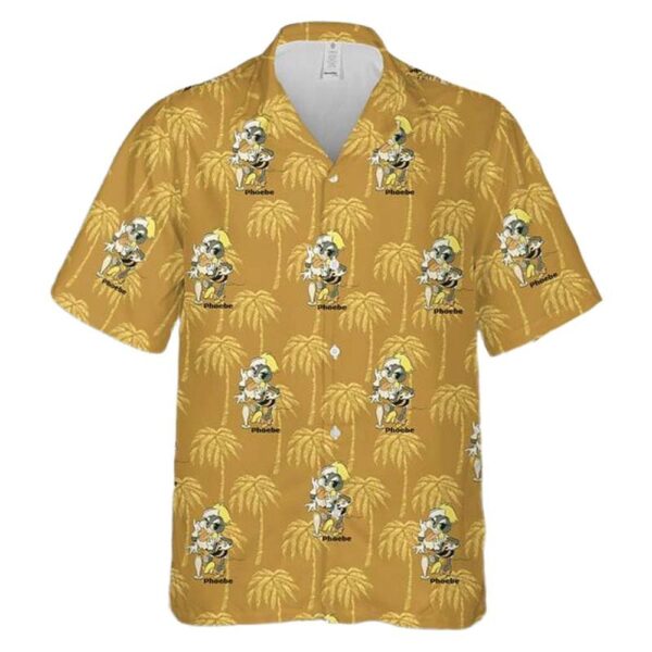 US Navy Phoebe the Navy Sea Bee girlfriend Button Up Hawaiian Shirt