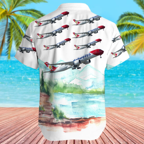 Airbus A350-941 Edelweiss Air Hawaiian Shirt Airbus A350-941 Edelweiss Air Hawaiian Shirt