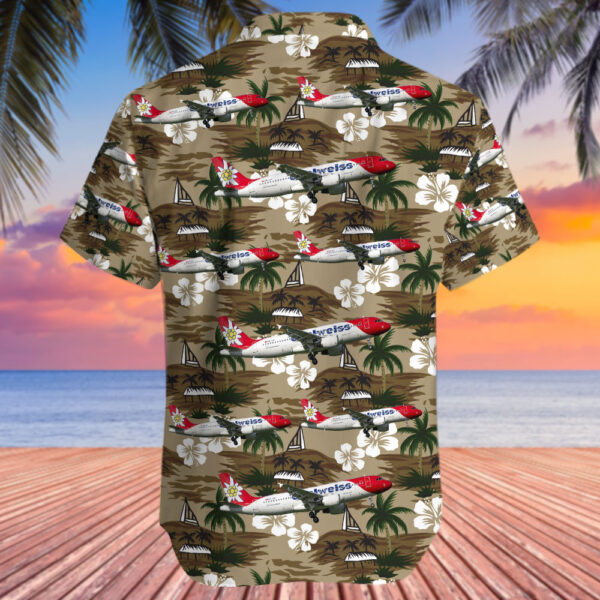 Airbus A320-214 Edelweiss Air Hawaiian Shirt Airbus A320-214 Edelweiss Air Hawaiian Shirt