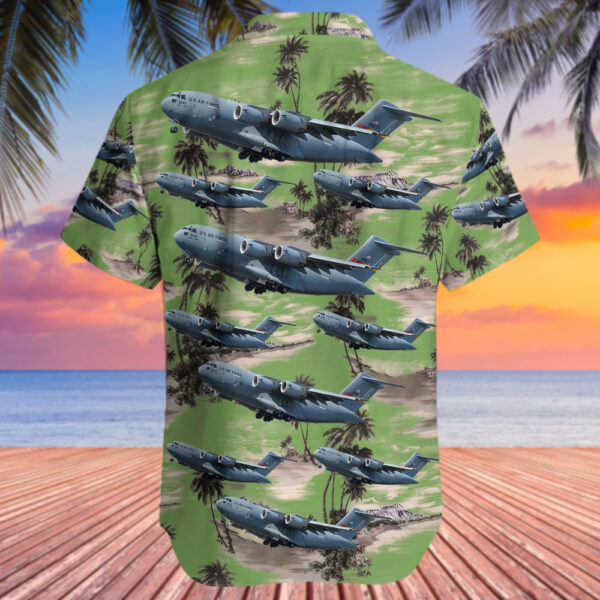 Boeing C-17A Globemaster III United States US Air Force (USAF) Hawaiian Shirt Boeing C-17A Globemaster III United States US Air Force (USAF) Hawaiian Shirt