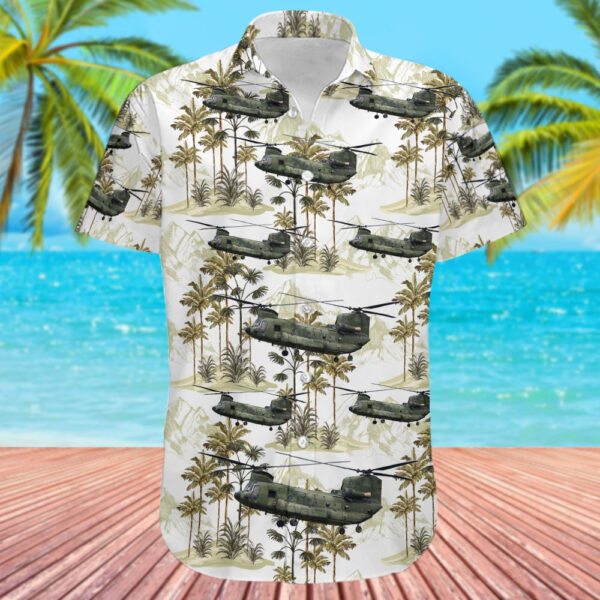 Boeing CH-47D Chinook Netherlands Royal Air Force Hawaiian Shirt