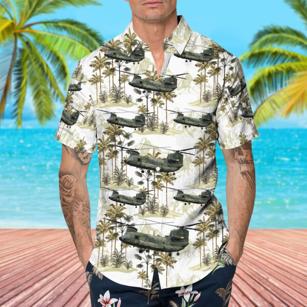 Boeing CH-47D Chinook Netherlands Royal Air Force Hawaiian Shirt