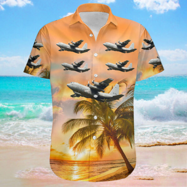 Lockheed C-130H Hercules Netherlands Royal Air Force Hawaiian Shirt Lockheed C-130H Hercules Netherlands Royal Air Force Hawaiian Shirt
