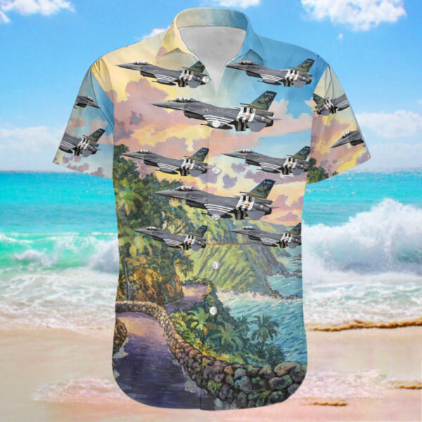 General Dynamics F-16AM Fighting Falcon Belgium Air Force Hawaiian Shirt