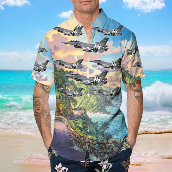 General Dynamics F-16AM Fighting Falcon Belgium Air Force Hawaiian Shirt