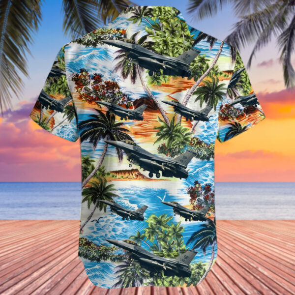 General Dynamics F-16C Fighting Falcon United States US Air Force (USAF) Hawaiian Shirt General Dynamics F-16C Fighting Falcon United States US Air Force (USAF) Hawaiian Shirt