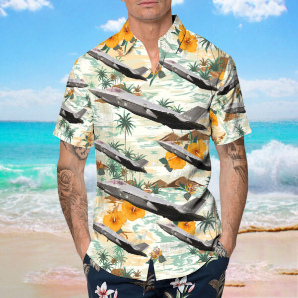 Lockheed Martin F-35A Lightning II Netherlands Royal Air Force Hawaiian Shirt Lockheed Martin F-35A Lightning II Netherlands Royal Air Force Hawaiian Shirt