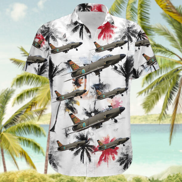 Saab J-32B Lansen Swedish Air Force Historic Flight Hawaiian Shirt