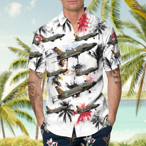 Saab J-32B Lansen Swedish Air Force Historic Flight Hawaiian Shirt