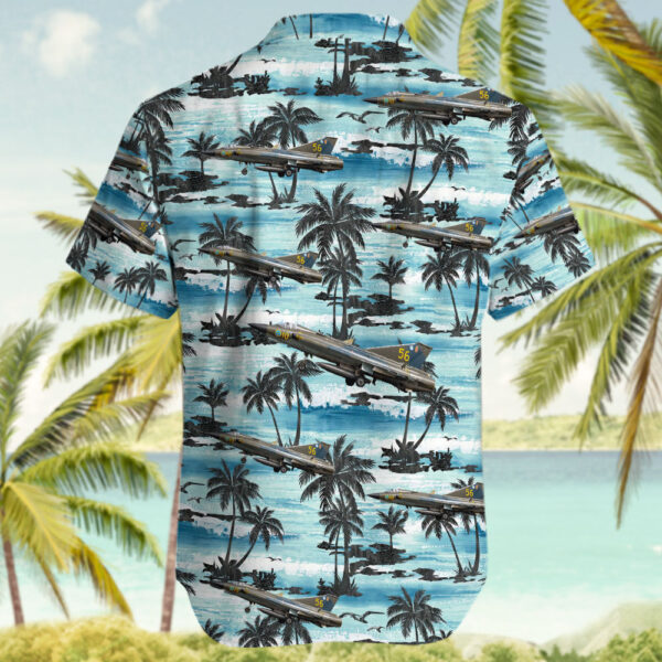 Saab J-35J Draken Swedish Air Force Historic Flight Hawaiian Shirt