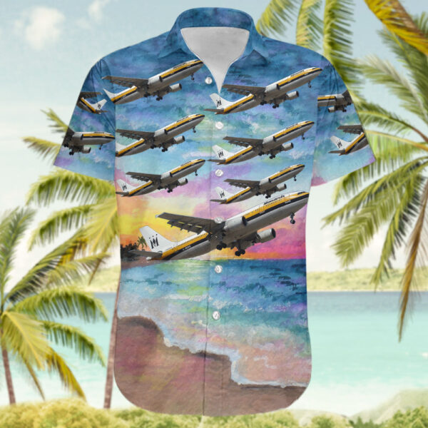 Airbus A300B4-605R Monarch Airlines Hawaiian Shirt Airbus A300B4-605R Monarch Airlines Hawaiian Shirt