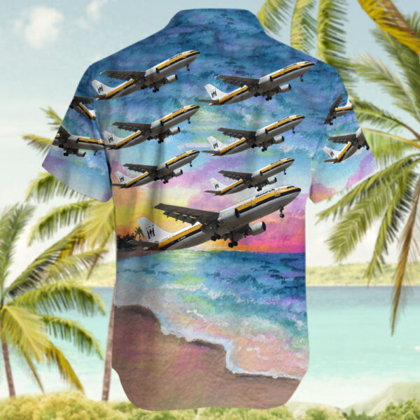 Airbus A300B4-605R Monarch Airlines Hawaiian Shirt Airbus A300B4-605R Monarch Airlines Hawaiian Shirt