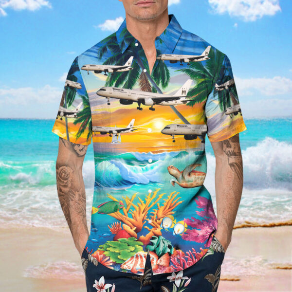 Boeing 757-2Y0 Monarch Airlines Hawaiian Shirt Boeing 757-2Y0 Monarch Airlines Hawaiian Shirt
