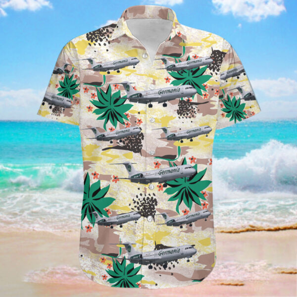 Fokker 100 Germania Hawaiian Shirt Fokker 100 Germania Hawaiian Shirt