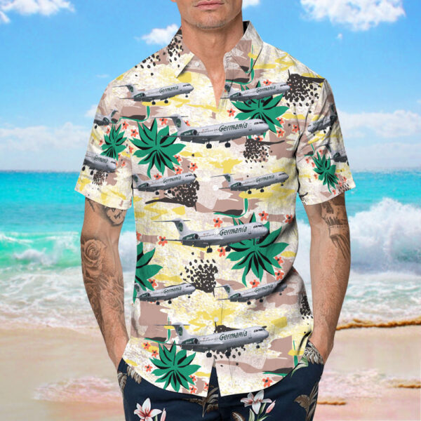 Fokker 100 Germania Hawaiian Shirt Fokker 100 Germania Hawaiian Shirt