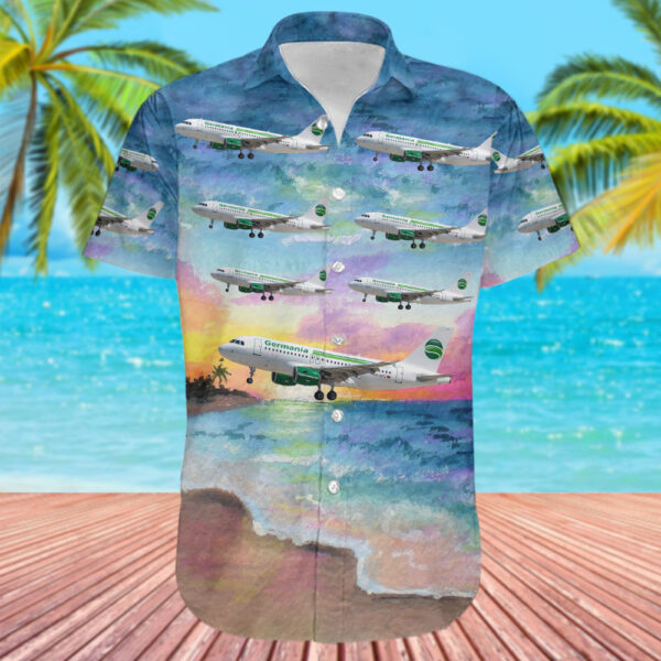 Airbus A319-111 Germania Hawaiian Shirt Airbus A319-111 Germania Hawaiian Shirt