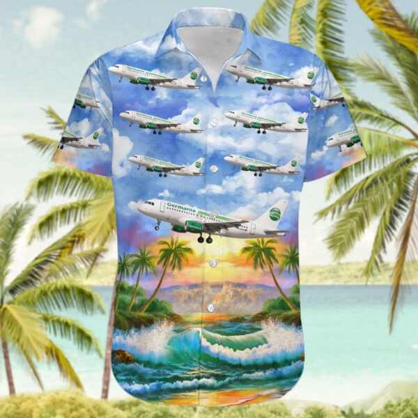 Airbus A319-112 Germania Hawaiian Shirt Airbus A319-112 Germania Hawaiian Shirt