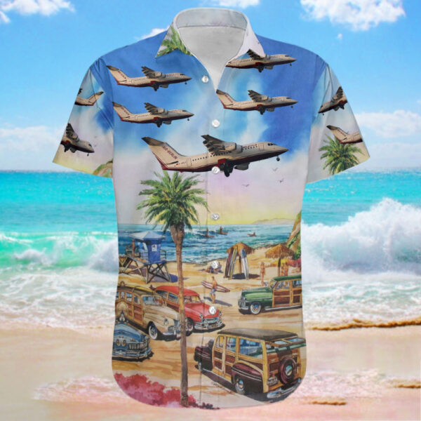 British Aerospace BAe 146-200 Air Berlin Hawaiian Shirt British Aerospace BAe 146-200 Air Berlin Hawaiian Shirt