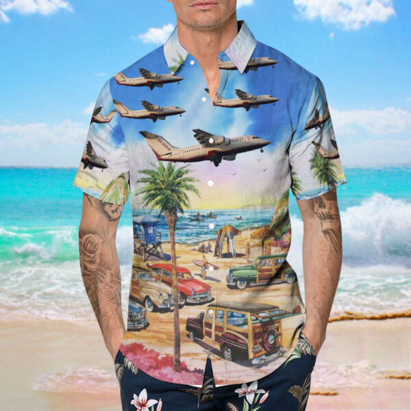 British Aerospace BAe 146-200 Air Berlin Hawaiian Shirt British Aerospace BAe 146-200 Air Berlin Hawaiian Shirt