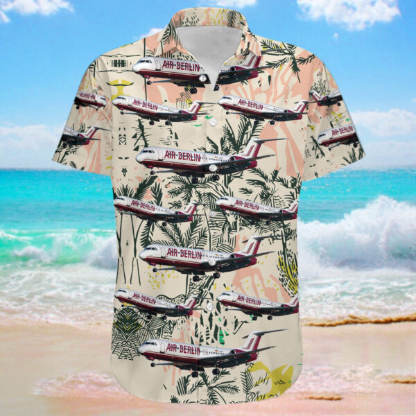 Fokker 100 Air Berlin Hawaiian Shirt Fokker 100 Air Berlin Hawaiian Shirt