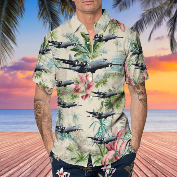 Lockheed C-130H-30 Hercules Netherlands Royal Air Force Hawaiian Shirt Lockheed C-130H-30 Hercules Netherlands Royal Air Force Hawaiian Shirt