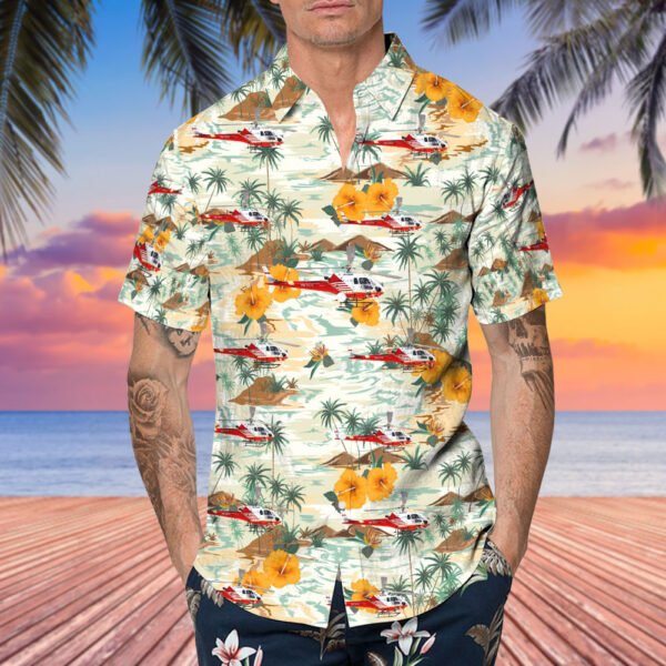 Eurocopter AS 350B3 Ecureuil Air-Glaciers Hawaiian Shirt Eurocopter AS 350B3 Ecureuil Air-Glaciers Hawaiian Shirt