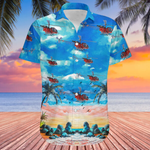 Aérospatiale SA 315B Lama Air-Glaciers Hawaiian Shirt Aérospatiale SA 315B Lama Air-Glaciers Hawaiian Shirt