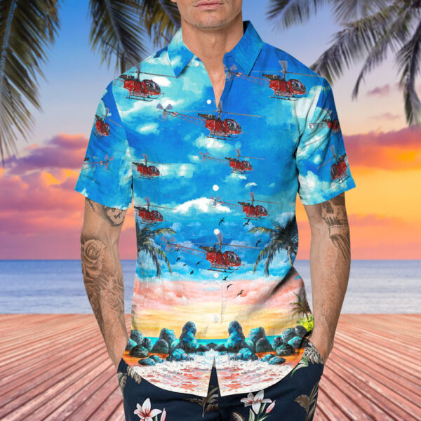 Aérospatiale SA 315B Lama Air-Glaciers Hawaiian Shirt Aérospatiale SA 315B Lama Air-Glaciers Hawaiian Shirt