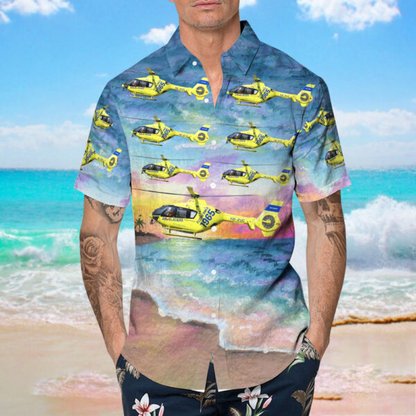 Eurocopter EC 135T2+ Air-Glaciers Hawaiian Shirt Eurocopter EC 135T2+ Air-Glaciers Hawaiian Shirt