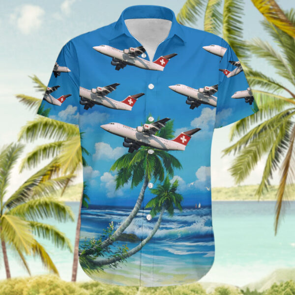 British Aerospace Avro RJ100 Swiss Hawaiian Shirt
