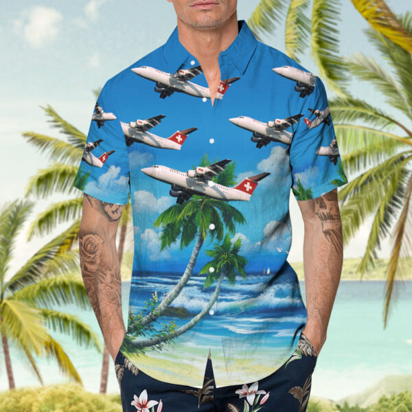 British Aerospace Avro RJ100 Swiss Hawaiian Shirt