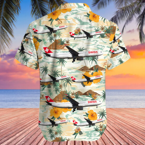 Airbus A330-343 Swiss Hawaiian Shirt Airbus A330-343 Swiss Hawaiian Shirt