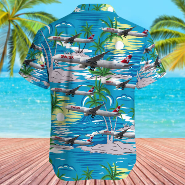 Boeing 777-3DEER Swiss Hawaiian Shirt Boeing 777-3DEER Swiss Hawaiian Shirt